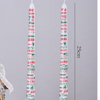 25cm Christmas Printed Taper Candles – Set of 2