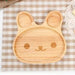 Beech Wood Bunny Shaped Kids Plate