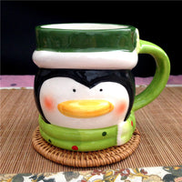 Christmas Animal Ceramic Mug – Santa, Reindeer & Snowman Holiday Cup