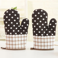 Cotton Oven Mitt – Floral or Polka Dot Heat-Resistant Kitchen Glove with Hanging Loop, 17 × 26 cm