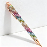Bling Bling Rhinestone Retractable Ballpoint Pen – Luxury Metal Gift Pen for Office, School & Wedding