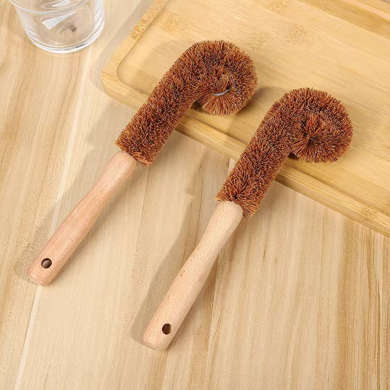 Coconut Fiber Bottle and Glass Brush