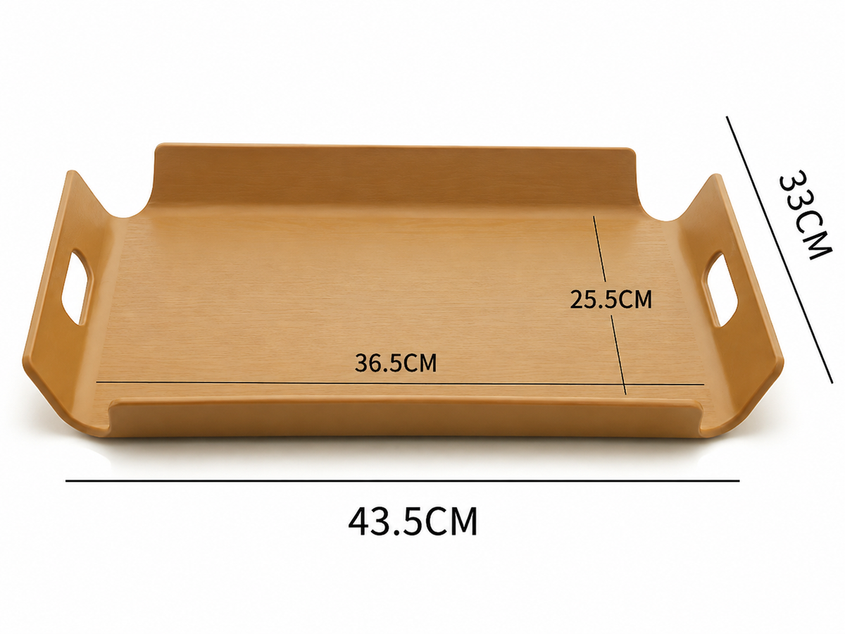 Ash Wood Serving Tray – Rectangular Wooden Cake, Bread