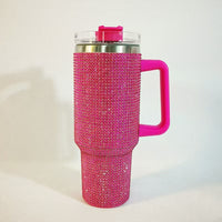 40oz Rhinestone Handle Insulated Tumbler