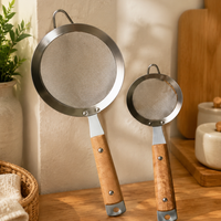Stainless Steel Mesh Strainer Skimmer, Fine Mesh Oil Filter Ladle