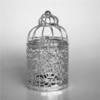 Electroplated Metal Birdcage Candleholder Creative Decor