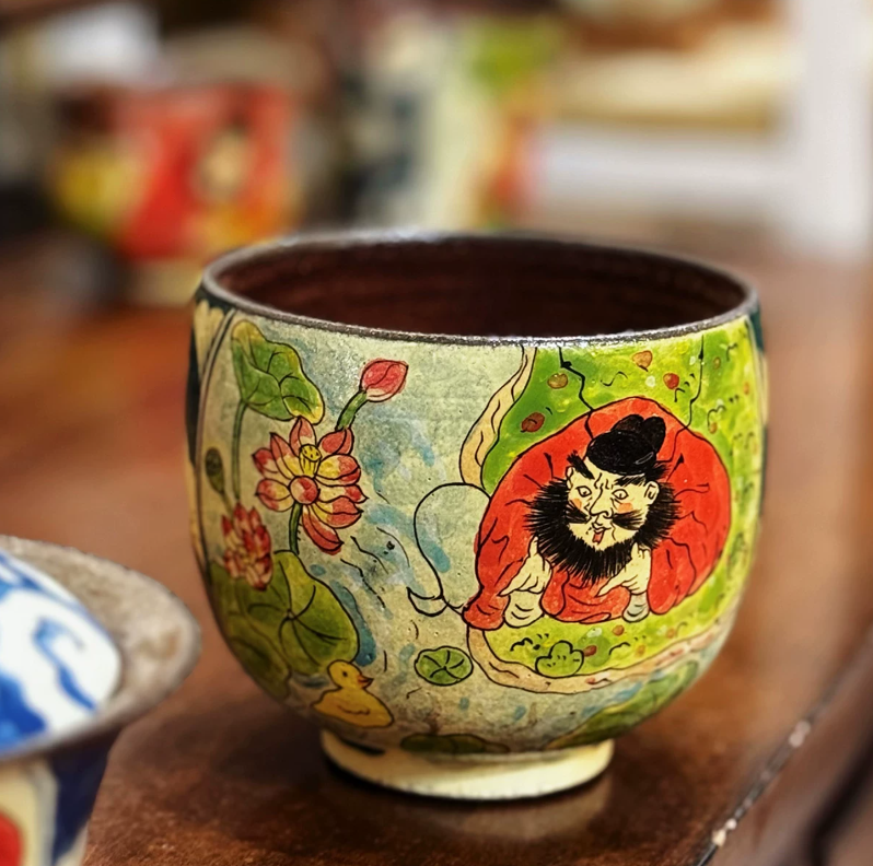 Zhong Kui Guardian Five-Color Gaiwan Set