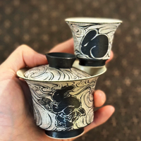 Silver Shadow Black Glaze Gaiwan