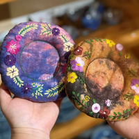 Floral Nest Embroidered Tea Coaster