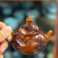 Lucky Rabbit Amber Glaze Teapot Set