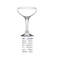 Decorative Stemmed Crystal Glass – Cocktail, Juice & Champagne Goblet