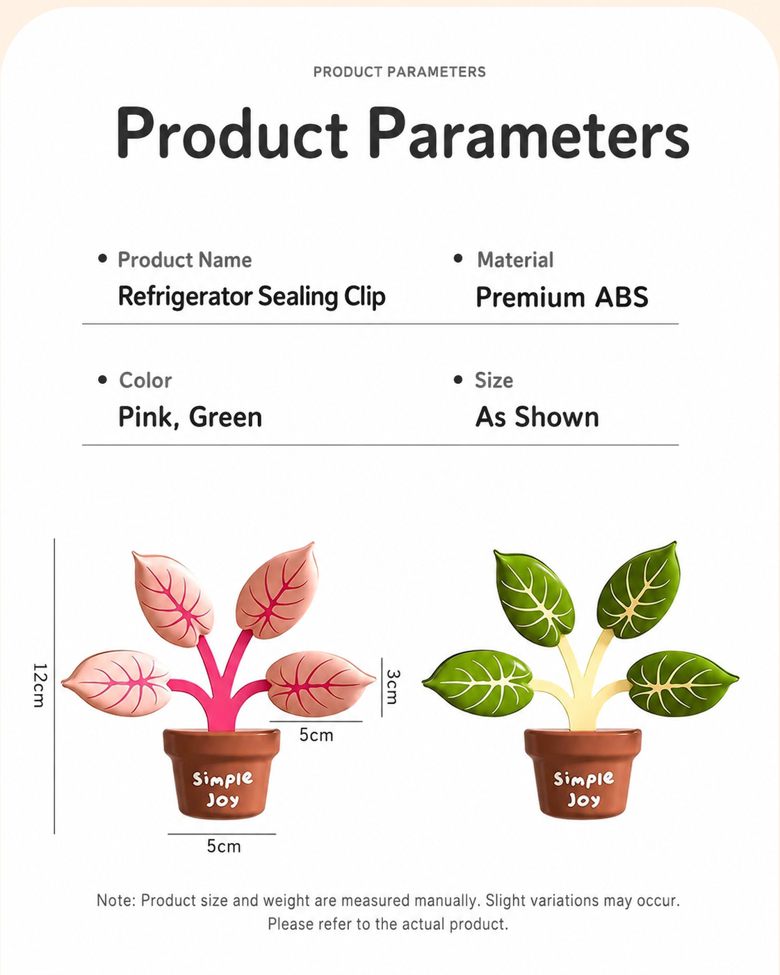 Magnetic Refrigerator Sealing Clip – Cute Plant Shape Food Bag Closure Clip for Kitchen Storage & Organization
