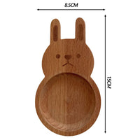 Beech Wood Animal Sauce Dish Wooden Dipping Plate