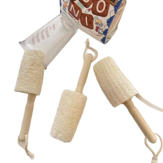 Loofah Dish Brush with Wooden Handle