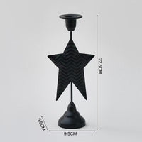 Metal Candleholder Decor, Heart and Star Shape Iron Ornament