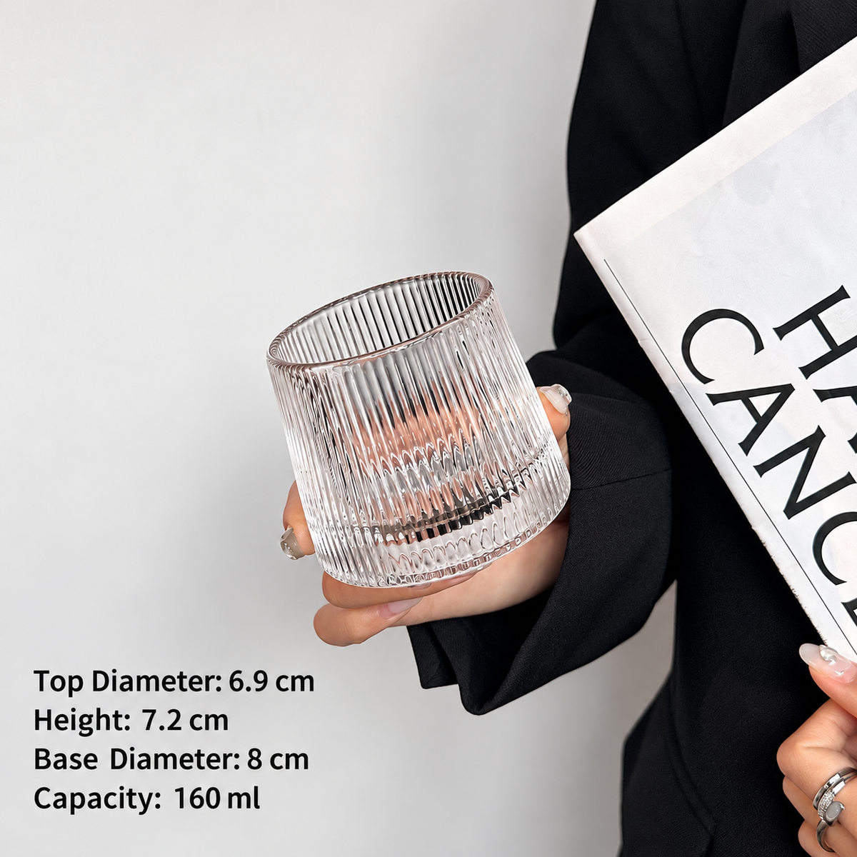 Clear Glass Espresso Cup Small Americano Coffee Drinking Tumbler