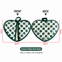 Thick Heart-Shaped Heat Resistant Pot Holder, Double-Layer Cotton Insulated Oven Mitt