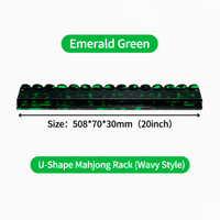 Acrylic Mahjong Push Rack – Tortoiseshell Style Tile Organizer for American Mahjong