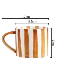 Minimalist European Striped Ceramic Mug