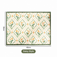 Printed Fabric Table Mat, Thick Rectangle Placemat and Drying Mat
