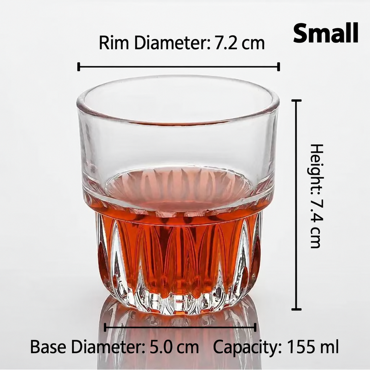 Vintage Fluted Espresso Glass for Iced Coffee and Cocktails