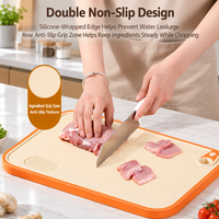 Thick Plastic Cutting Board Double Sided Non Slip Kitchen Chopping Board