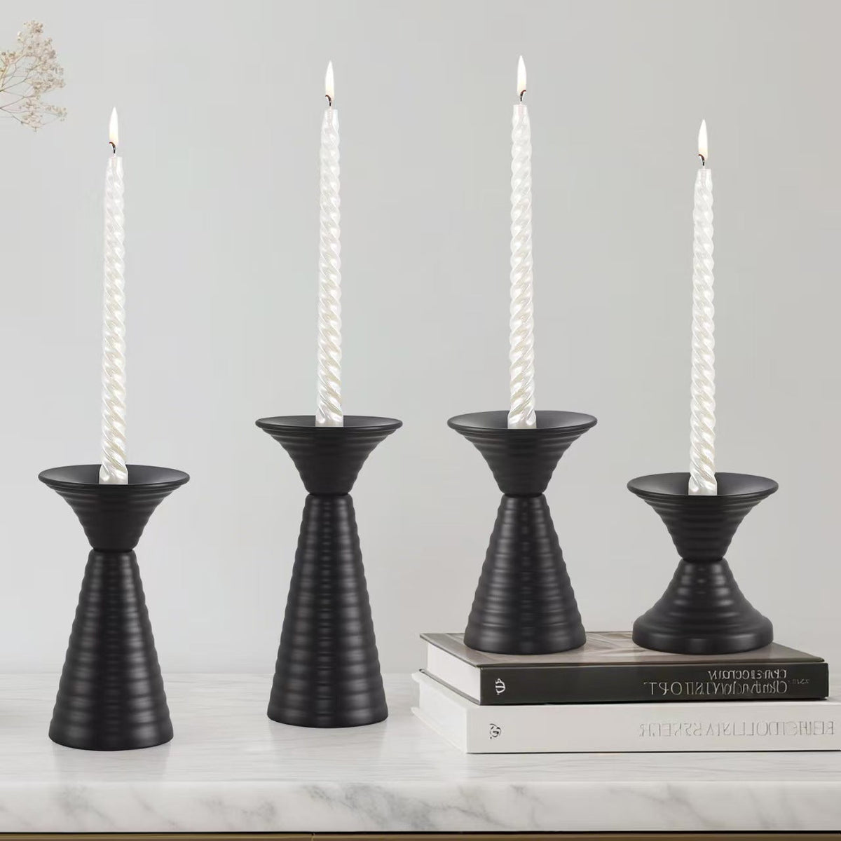 Twisted Thread Candleholder Birthday Party Decor, Heavy Duty Exquisite Iron Ornament