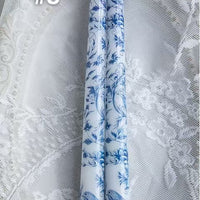 25cm Blue & White Porcelain Taper Candles – Set of 2