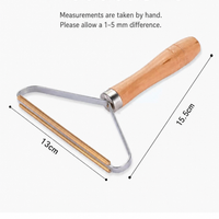 Reusable Pet Hair Remover Roller – Wooden Handle Copper Edge Lint Remover for Clothes, Carpet & Furniture