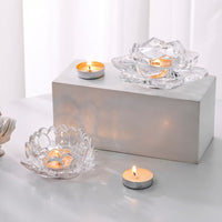 Lotus Glass Candle Holder
