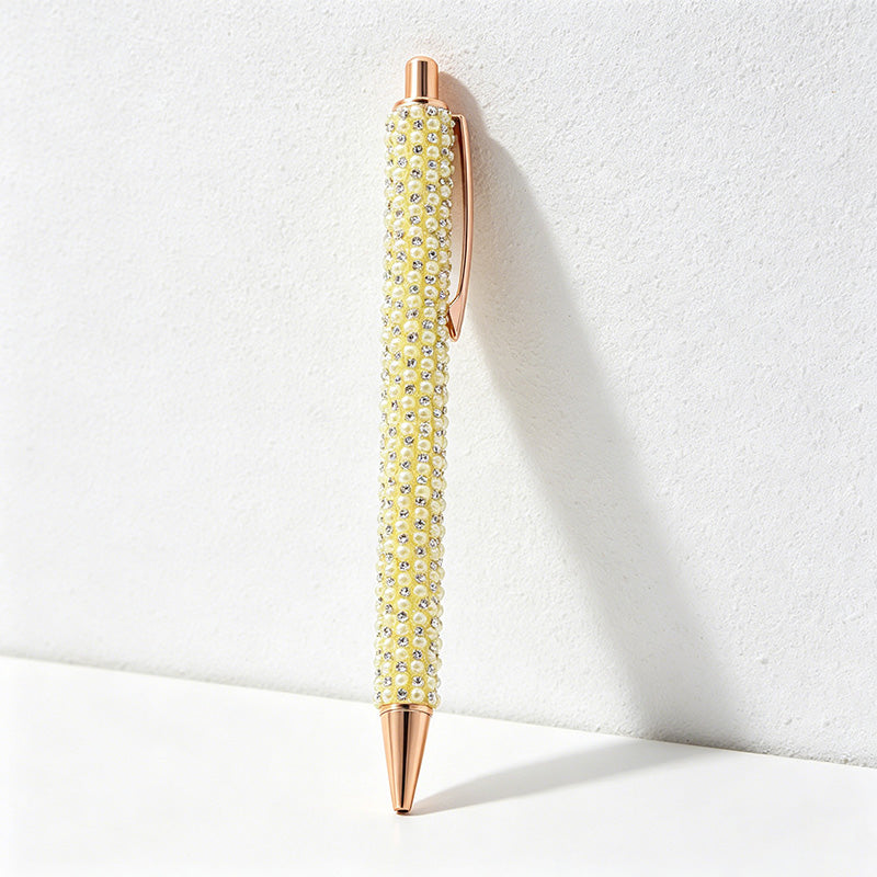 Bling Rhinestone Ballpoint Pen – Retractable Metal Gift Pen for Office, School & Wedding
