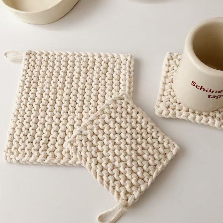 Handwoven Cotton Square Coaster
