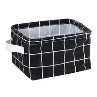 Foldable Cotton Linen Storage Basket Desktop Organizer Box
