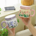 Floral Ceramic Mug 400ML Coffee Tea Cup Home Gift
