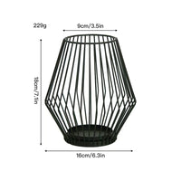 Lantern Style Metal Candleholder, Ambient Iron Decor