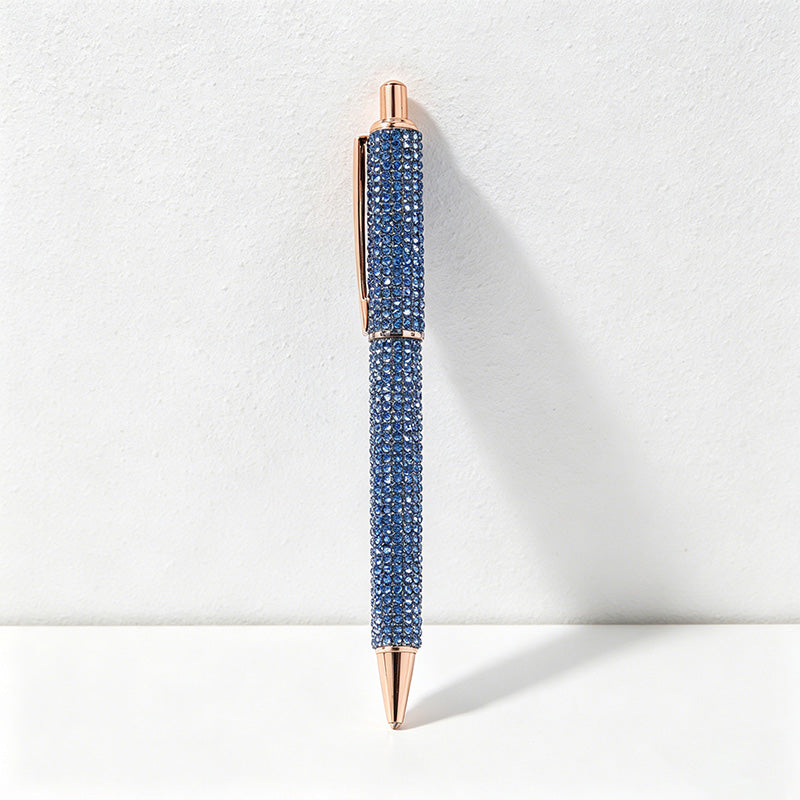 Bling Bling Rhinestone Retractable Ballpoint Pen – Luxury Metal Gift Pen for Office, School & Wedding