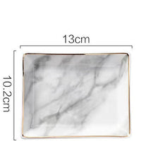 Marble Pattern Ceramic Rectangular Tray