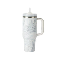 40oz Stainless Steel Insulated Tumbler With Lid & Straw Extra Large Capacity Travel Ice Mug Double Wall Vacuum Hot Cold Drink Cup Portable Customizable Fashion Water Bottle