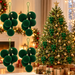 Christmas Velvet Pom Pom Cluster Ornament Hanging Ball Decoration