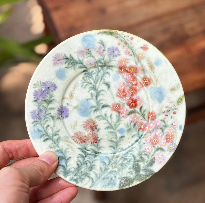 Painted Blossom Coffee Cup & Saucer