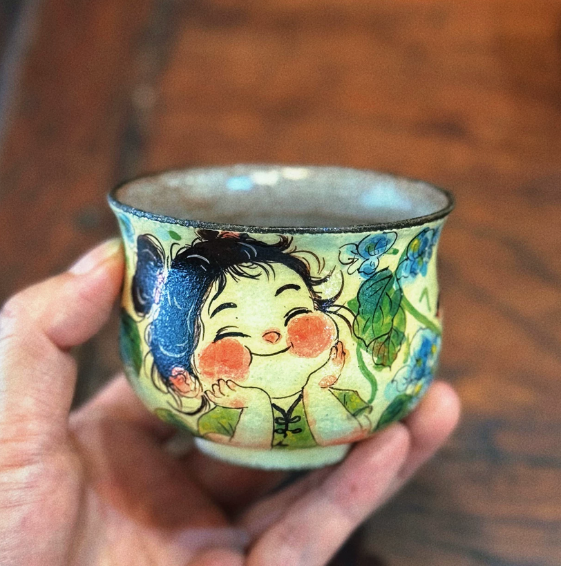 Five-Color Treasure Vessel Tea Set