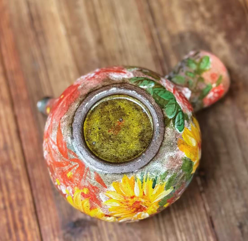 Impressionist Clay Side-Handle Tea Duo