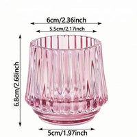 Ribbed Glass Candle Holder Minimalist Candle Cup