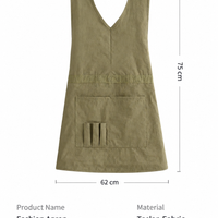 Taslon Work Apron with Large Pocket – Lightweight Pullover Kitchen Apron