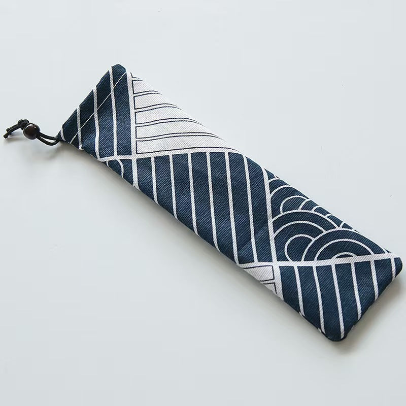 Japanese Style Cotton Linen Cutlery Pouch