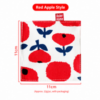 Countryside Floral Print Double Layer Square Fabric Coaster, Heat Resistant Mug and Tea Cup Mat