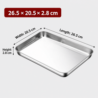 Stainless Steel Rectangular Steaming Tray