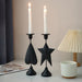 Metal Candleholder Decor, Heart and Star Shape Iron Ornament