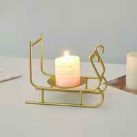 Sleigh Candleholder Creative Iron Decor Piece