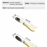 Ceramic Handle Spreader Knife – Stainless Steel Butter and Cheese Knife